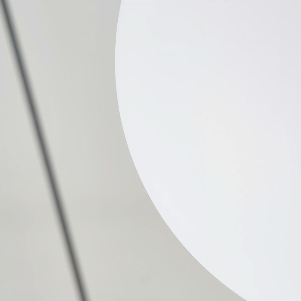 Lampadaire arche ronde en acier gris
