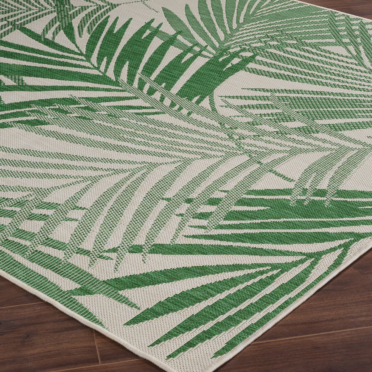 Binnen-/buitenkleed groen/ivoor 80x150 cm LENNIE