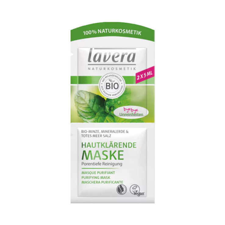 Lavera hautklärende Maske Minze, 2X5 ml