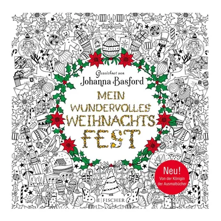 Johanna Basford Malbuch Mein wundervolles Weihnachtsfest