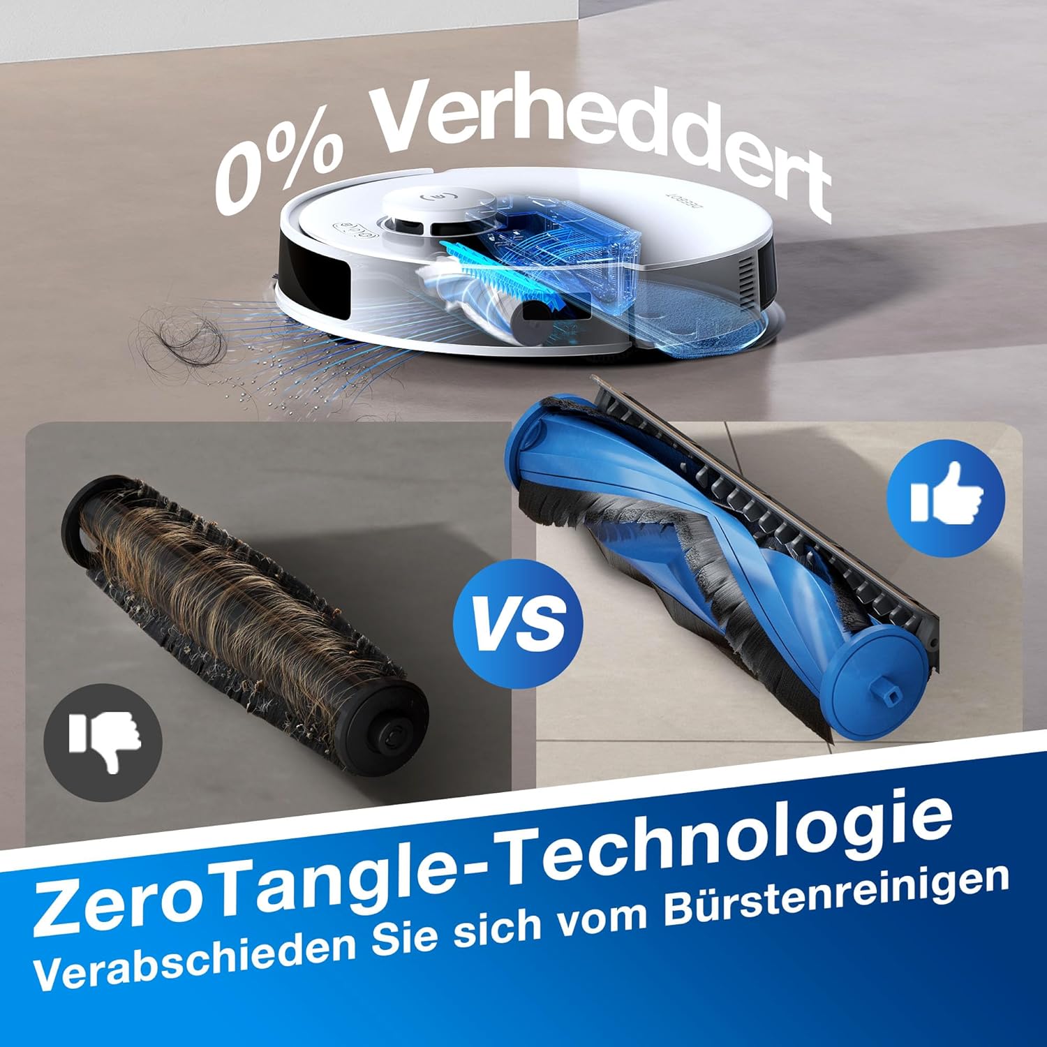 ECOVACS DEEBOT N20, Saugroboter mit Wischfunktion, Anti-Haar-Verhedderung, 300 Minuten Laufzeit, 20 mm Türschwellen, TrueMapping Intelligente Pfadplanung, White