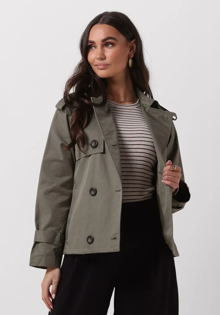 MY ESSENTIAL WARDROBE olijf my essential wardrobe jack miramw short trenchcoat