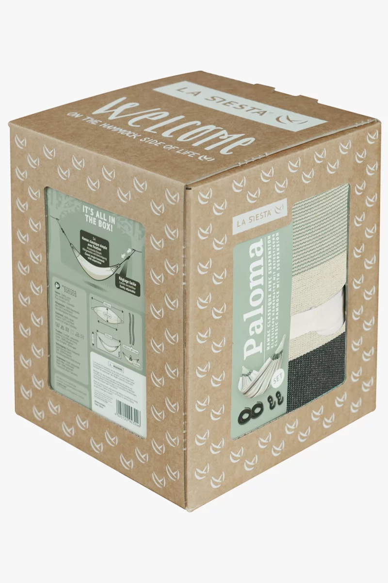 La Siesta Paloma Organic Cotton Single Hängematte + Befestigung