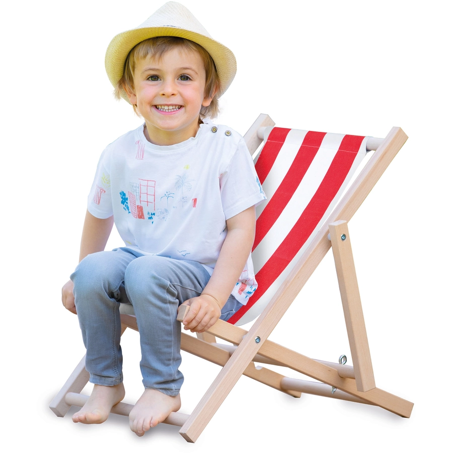 John® Kinderliegestuhl rotweiß