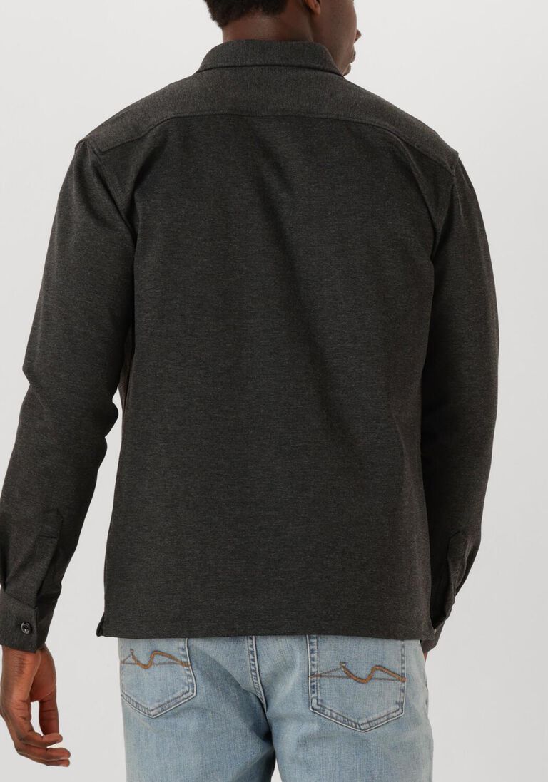 donkergrijze genti overshirt midtown relaxed fit