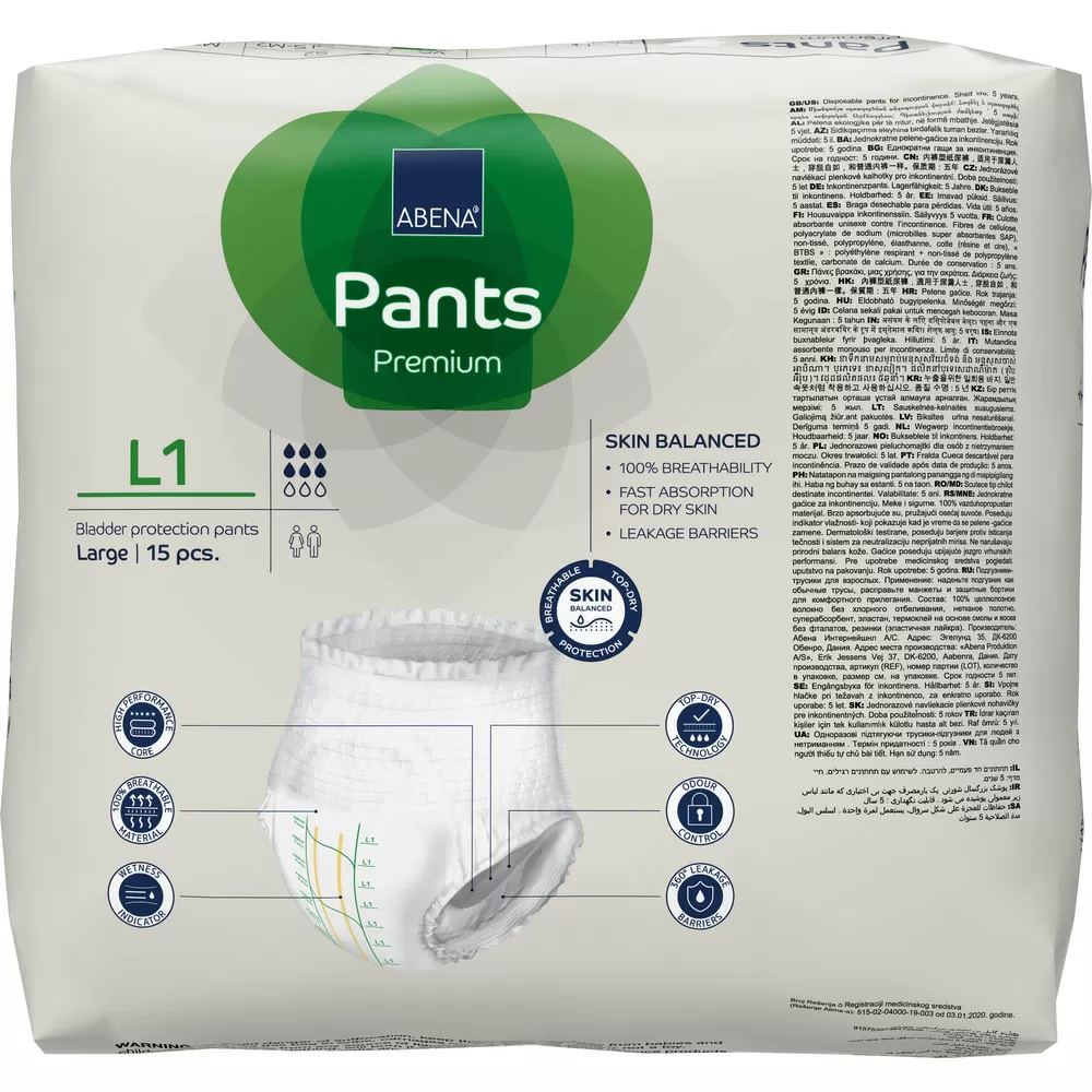 Abena Pants Premium bukseble L1 - 15 stk.