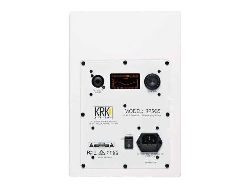KRK Studiomonitor Rokit RP5 G5 Weiss Weiss/Schwarz Aktiver 5