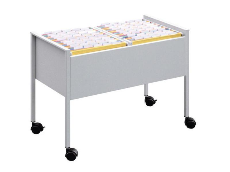 DURABLE Hängemappenwagen Economy 100 DUO A4 Silber Robuster Wagen für Hängemappen