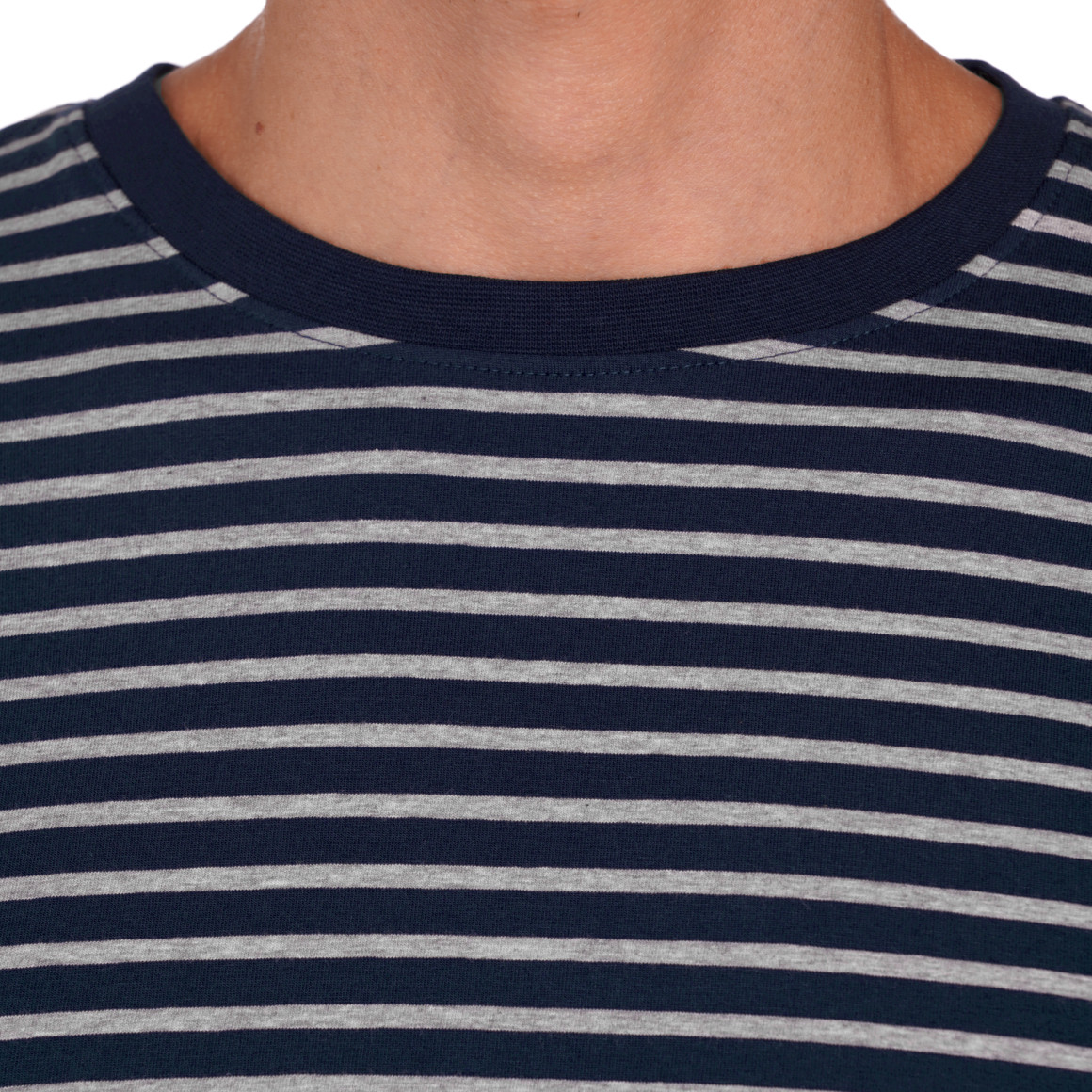 Famy 3 Herren Langarmshirts im Set hellgrau / dunkelblau