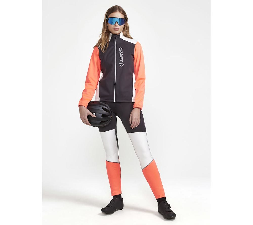 Craft CORE Bike SubZ Lumen Wind Fietsbroek Lang Met Zeem Zwart/Wit/Roze Dame