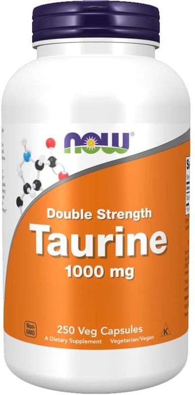 Taurine, Dubbele sterkte, 1,000 mg, 250 capsules, Now Foods