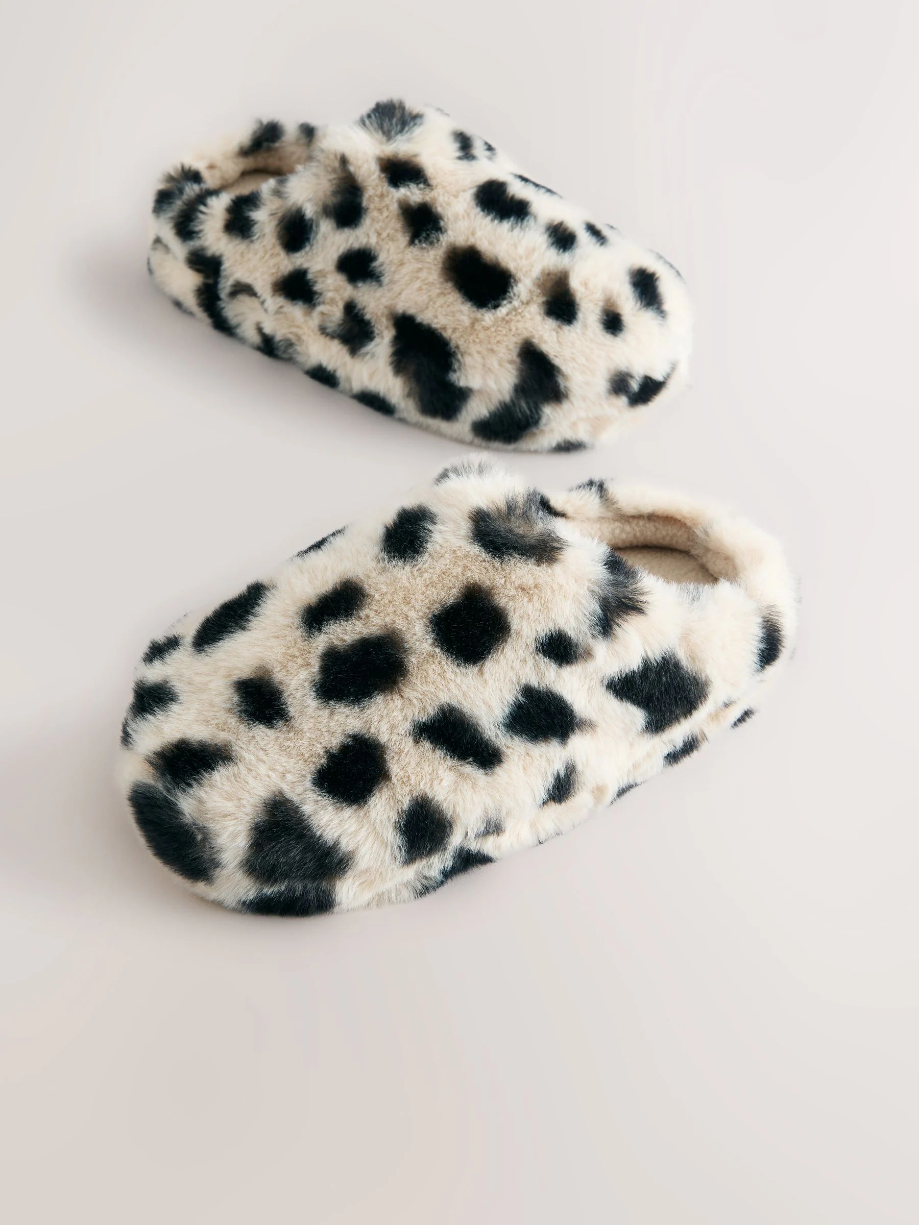 Dierenprint - Pantoffels met imitatiebont