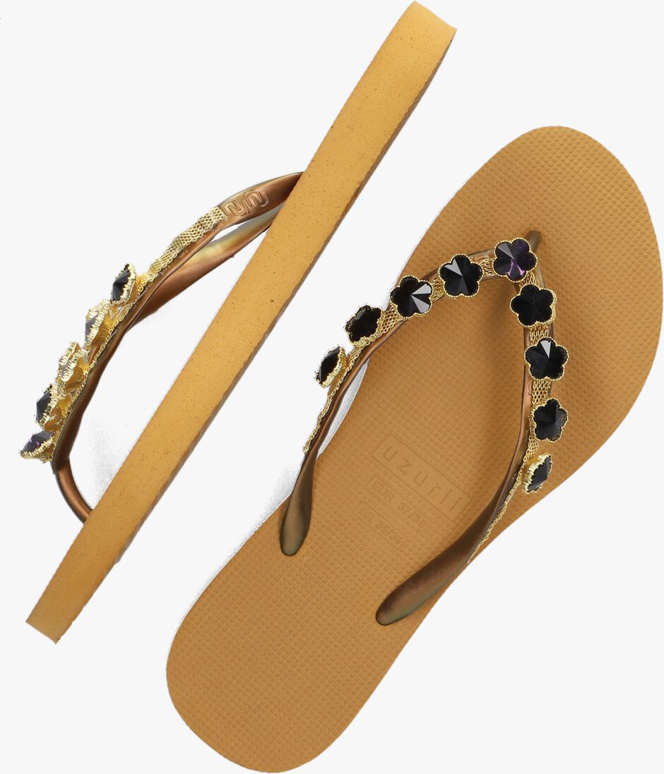 UZURII gele uzurii teenslippers black flower