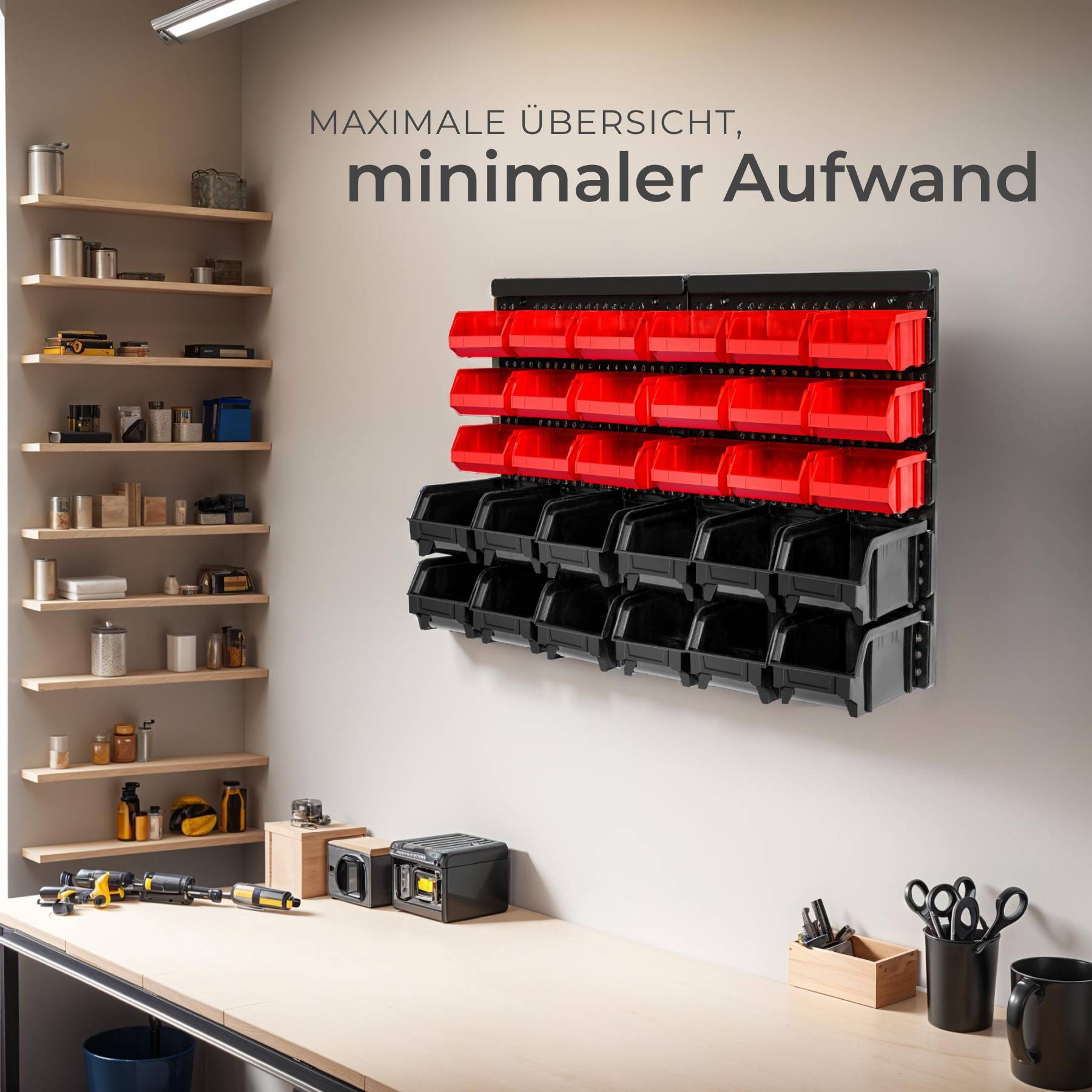Wandregal Stapelboxen