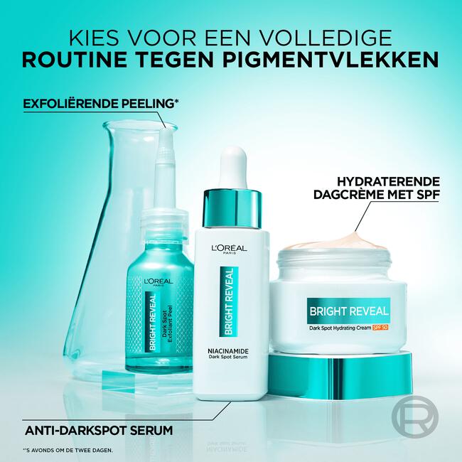 L'Oréal Paris Bright Reveal Dark Spot Dagcrème SPF 50 met Niacinamide - 50ml