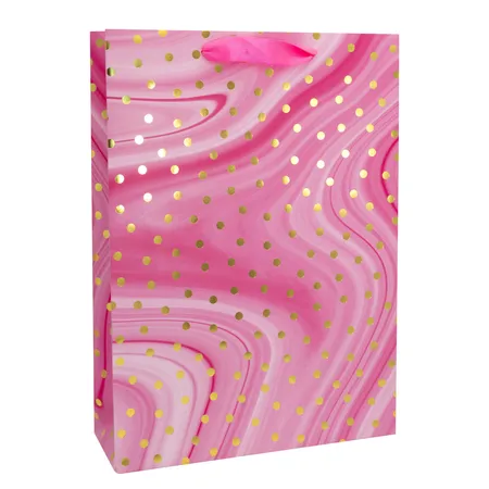 Idena Geschenktasche Dot pink 25x34,5x8cm FSC-Mix
