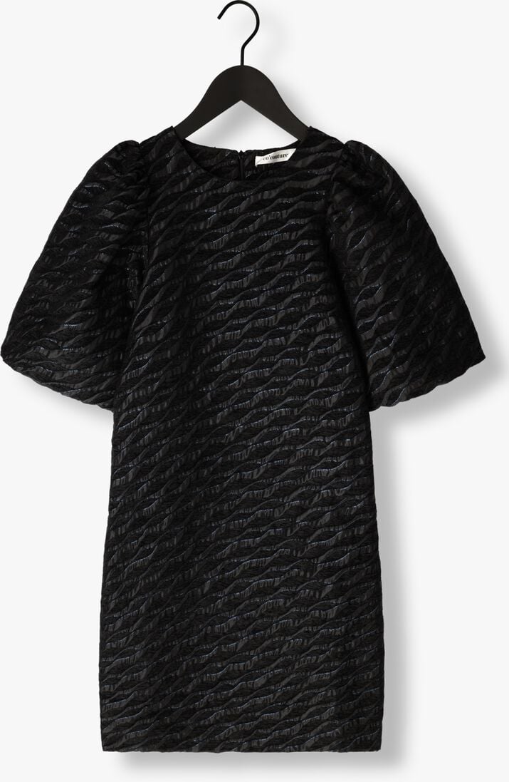zwarte co'couture mini jurk zebra cc flock dress