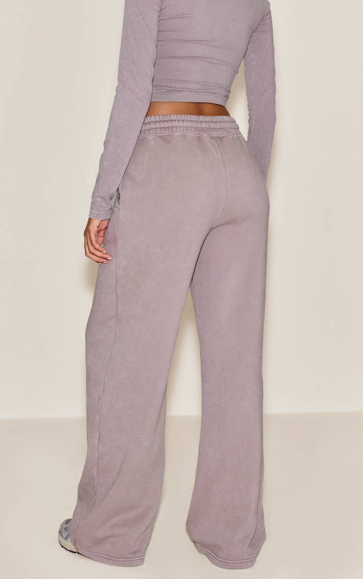 Charbon Jogging Large Délavé Oversize À Jambes Amples