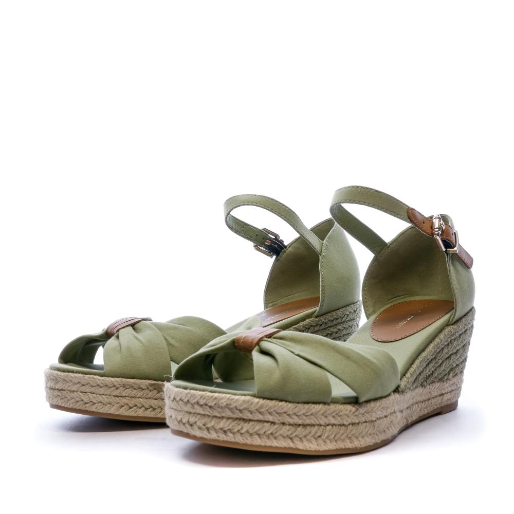 Tommy Hilfiger Sandales Compensées Kaki femme Tommy Hilfiger