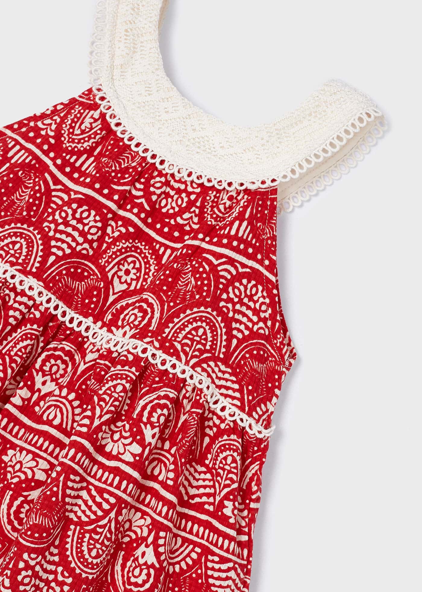 Vestido com bolsa de guipure para meninas da Granada