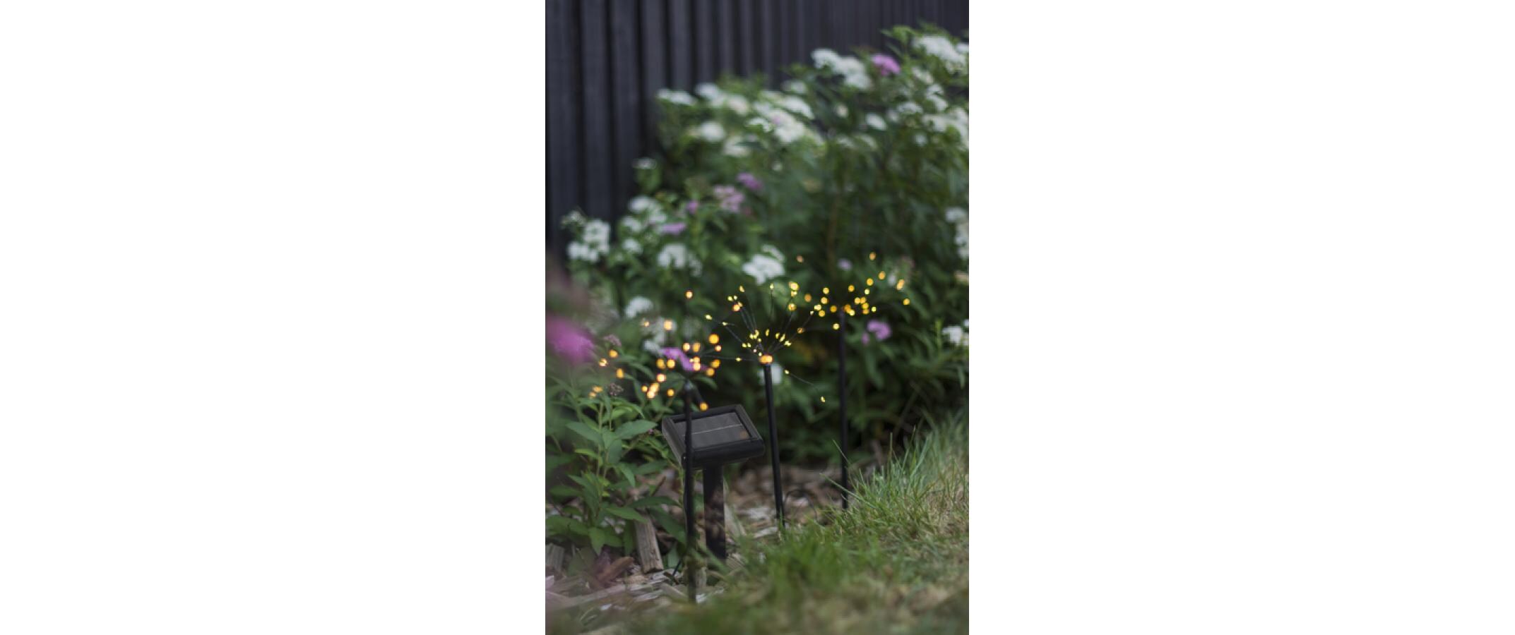 Gartenlicht Firework, 14 cm 3 Stk.Solarleuchte in Feuerwerk-Optik