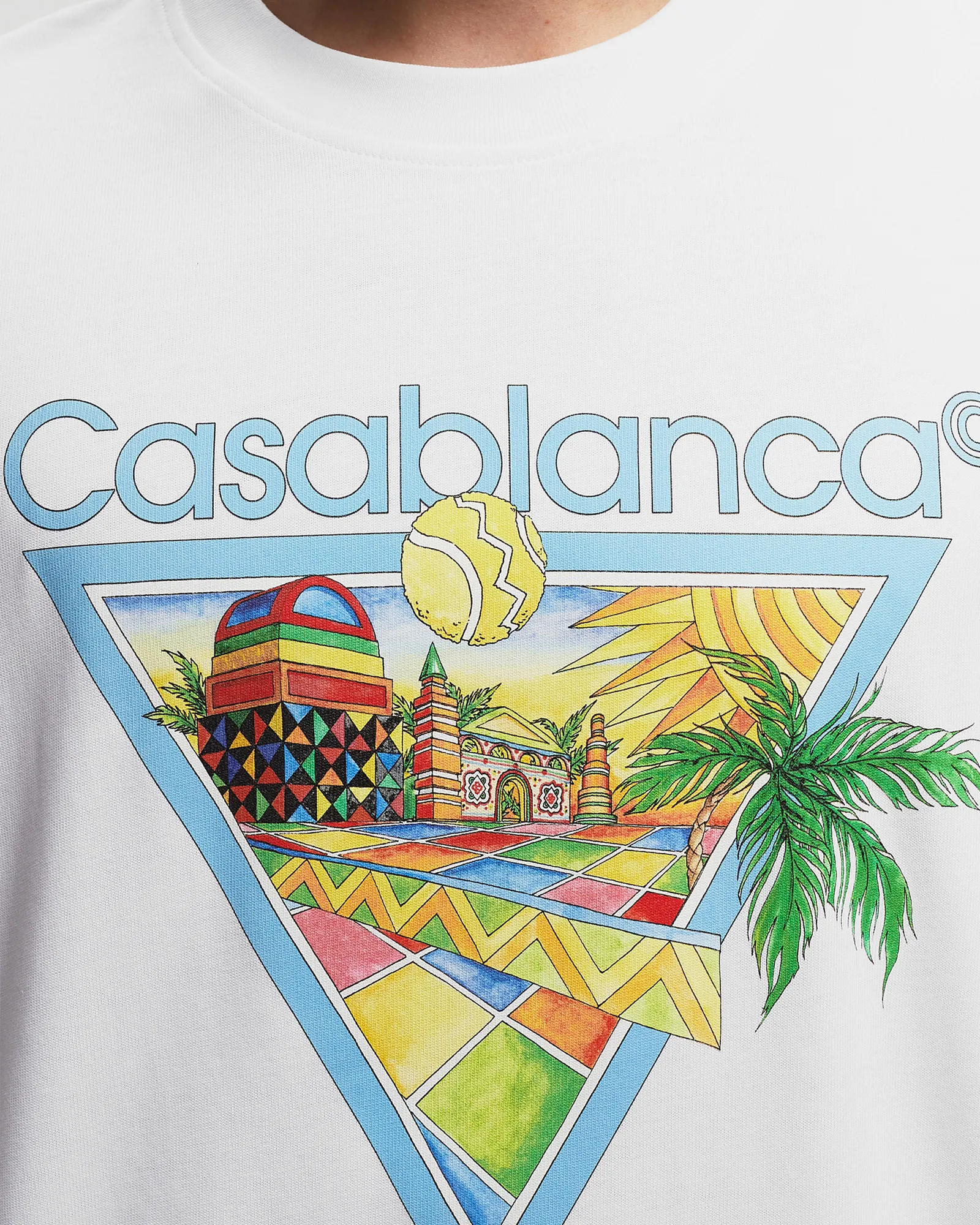 Casablanca AFRO CUBISM TENNIS CLUB PRINTED T-SHIRT