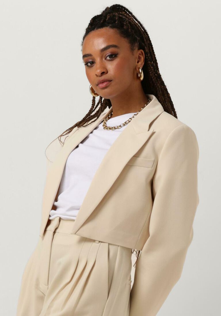 CO\\'COUTURE beige co'couture blazer vola crop blazer