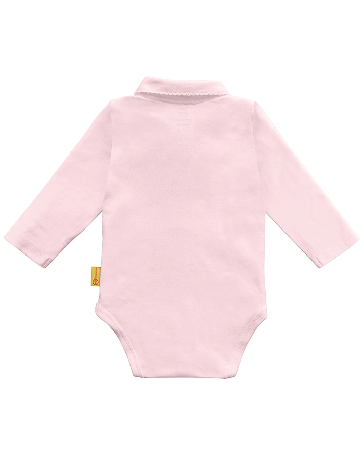 Langarm-Body BASIC mit Bubikragen in rosa