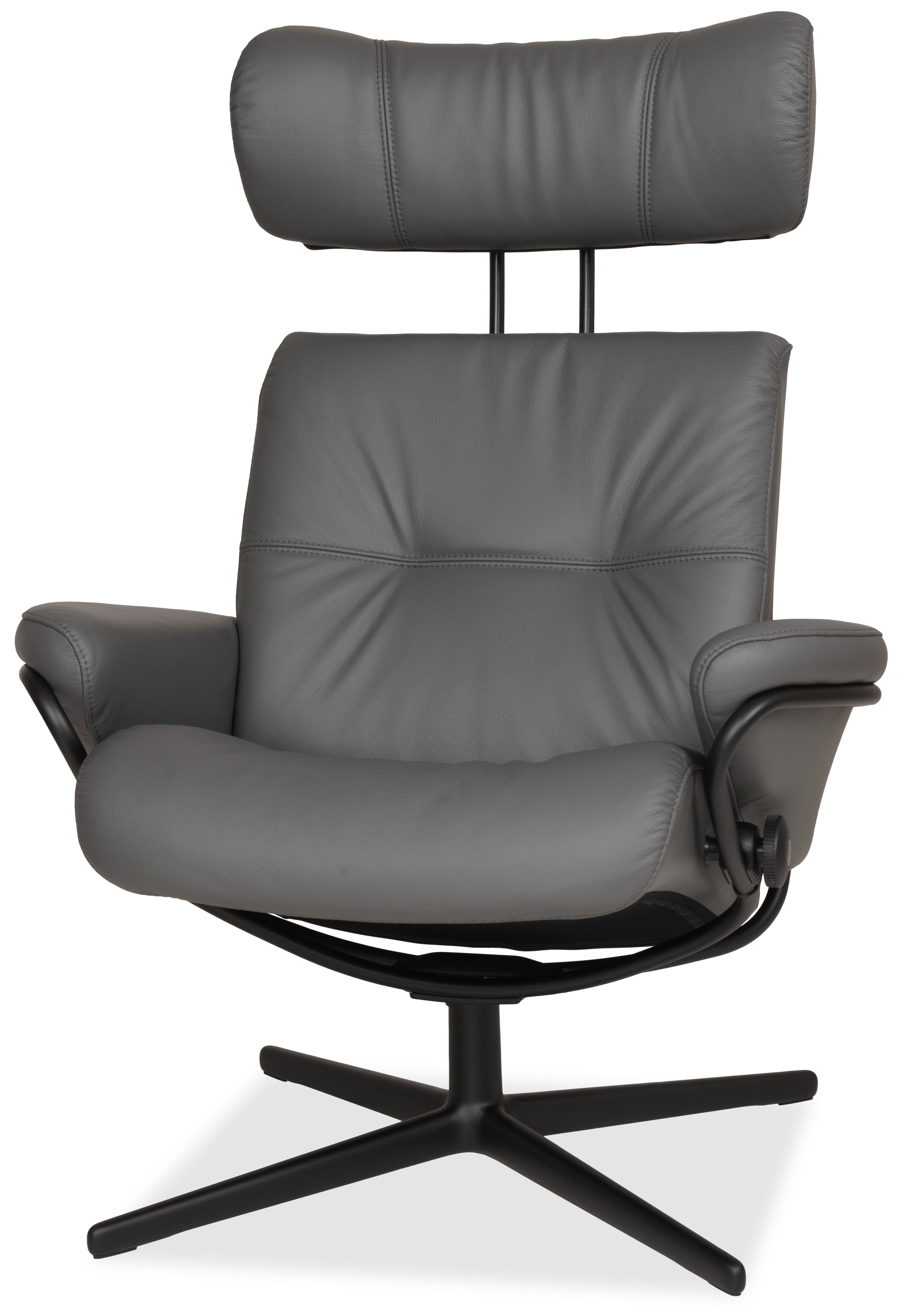 Draaifauteuil Berlin LowBack met hoofdsteun  | StresslessB82 x D78 x H99 cm