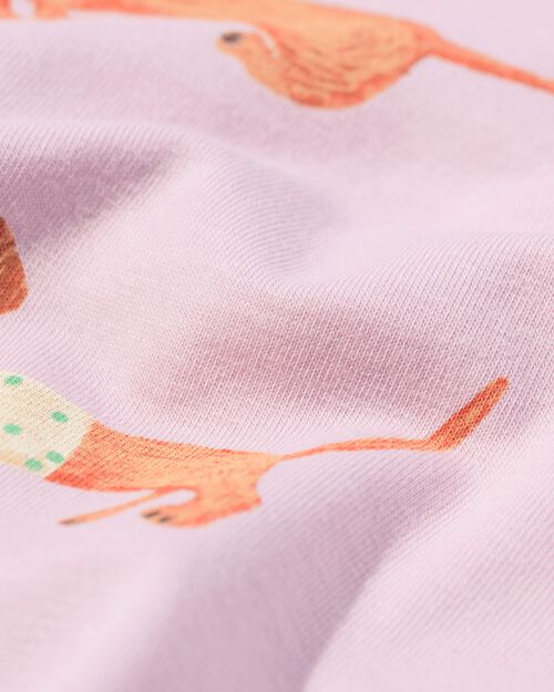 pyjama en coton extensible avec chiens et pyjama pour doudous pour enfant lilas