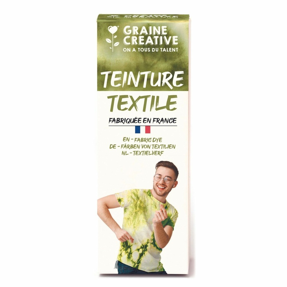 Peinture pour textile 100 ml effet tie and die - vert kaki