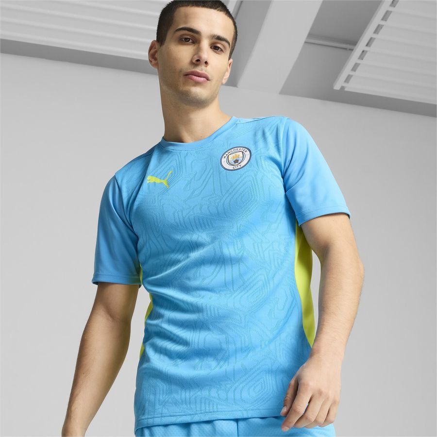 Manchester City T-shirt d'Entraînement - Magic Blue/Jaune fluo