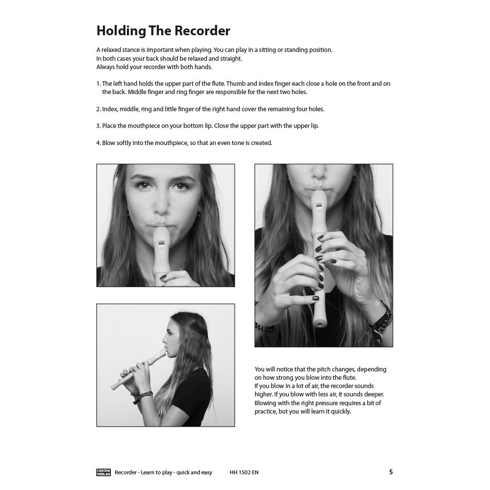 Cascha HH 1502 EN Recorder - Learn to play - quick and easy