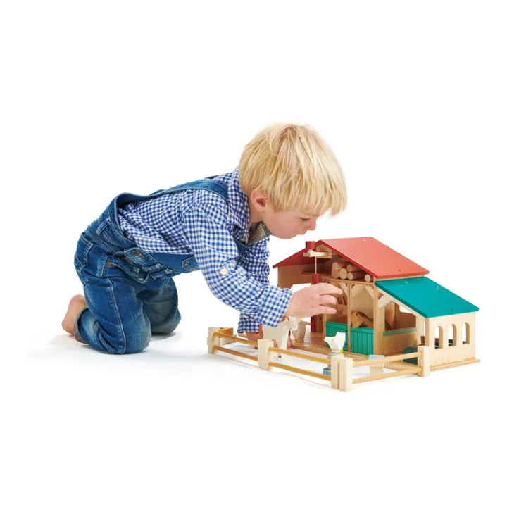 Tender Leaf Toys Ferme en bois et ses accessoires