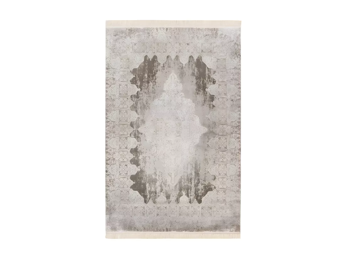 Tapis Pierre Cardin 170x120cm, design E109E coloris argent - Confort et élégance pour votre intérieur