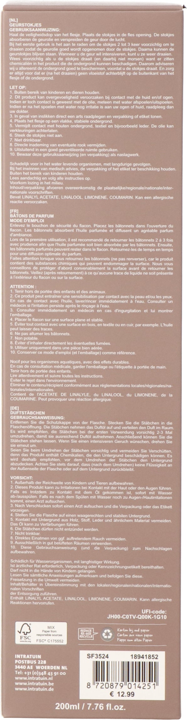 Intratuin geurstokjes Jaira Black Forest 200 ml
