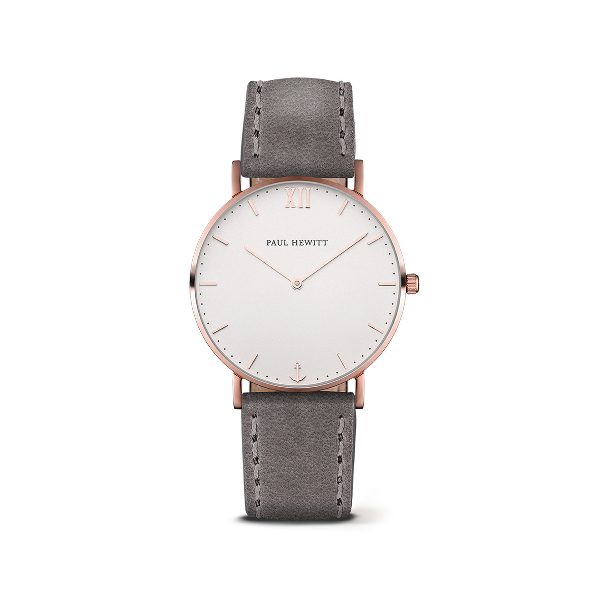 Montre Paul Hewitt femme acier cuir gris