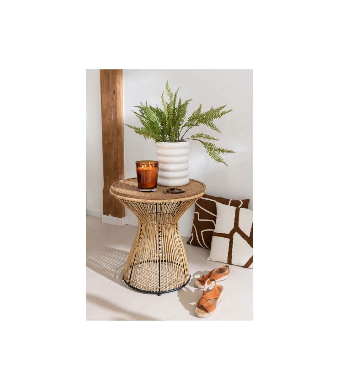 Paris Prix - Cache-pot En Porcelaine bouées 25cm Blanc