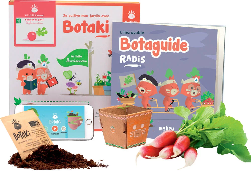 BOTAKI - KIT ACTIVITE SEMIS RADIS : CREE TON POTAGER MAISON