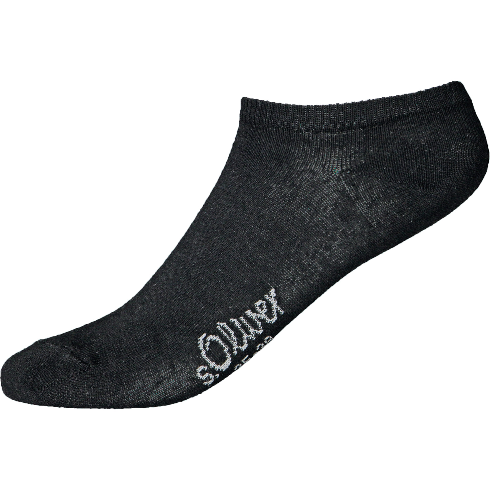 S.Oliver Damen-Sneakersocken uni, 5 Paar 35-38, schwarz