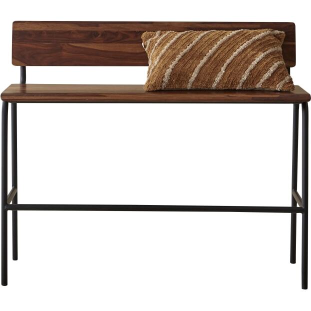 Banc haut Talia en palissandre massif, largeur 120 cm