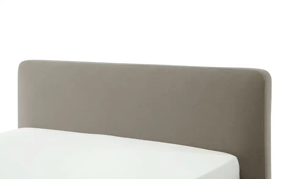 Polsterbettgestell Mattis Taupe Webstoff fein 140 cm mit Bettkasten