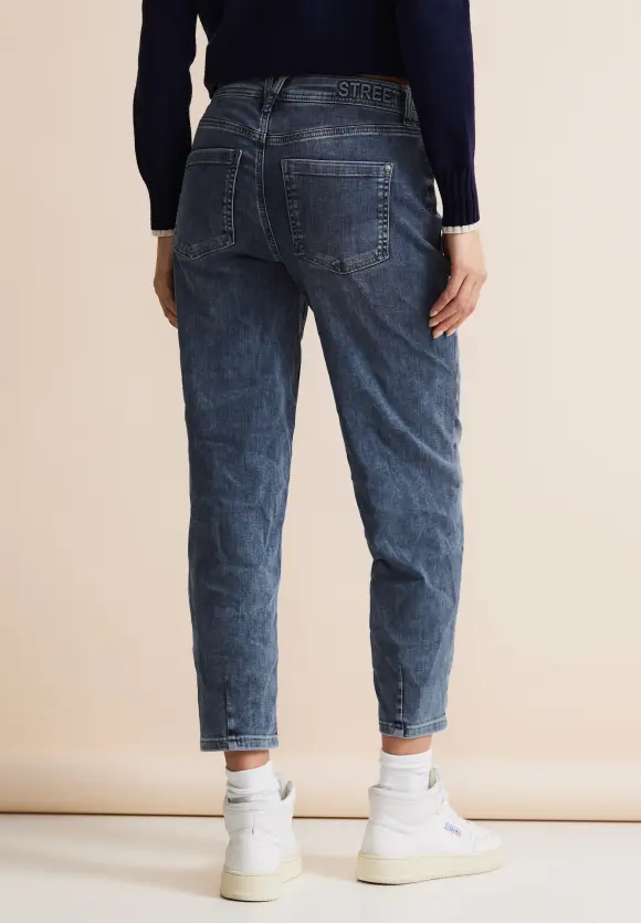 Loose Fit Balloonjeans - mid blue super washed