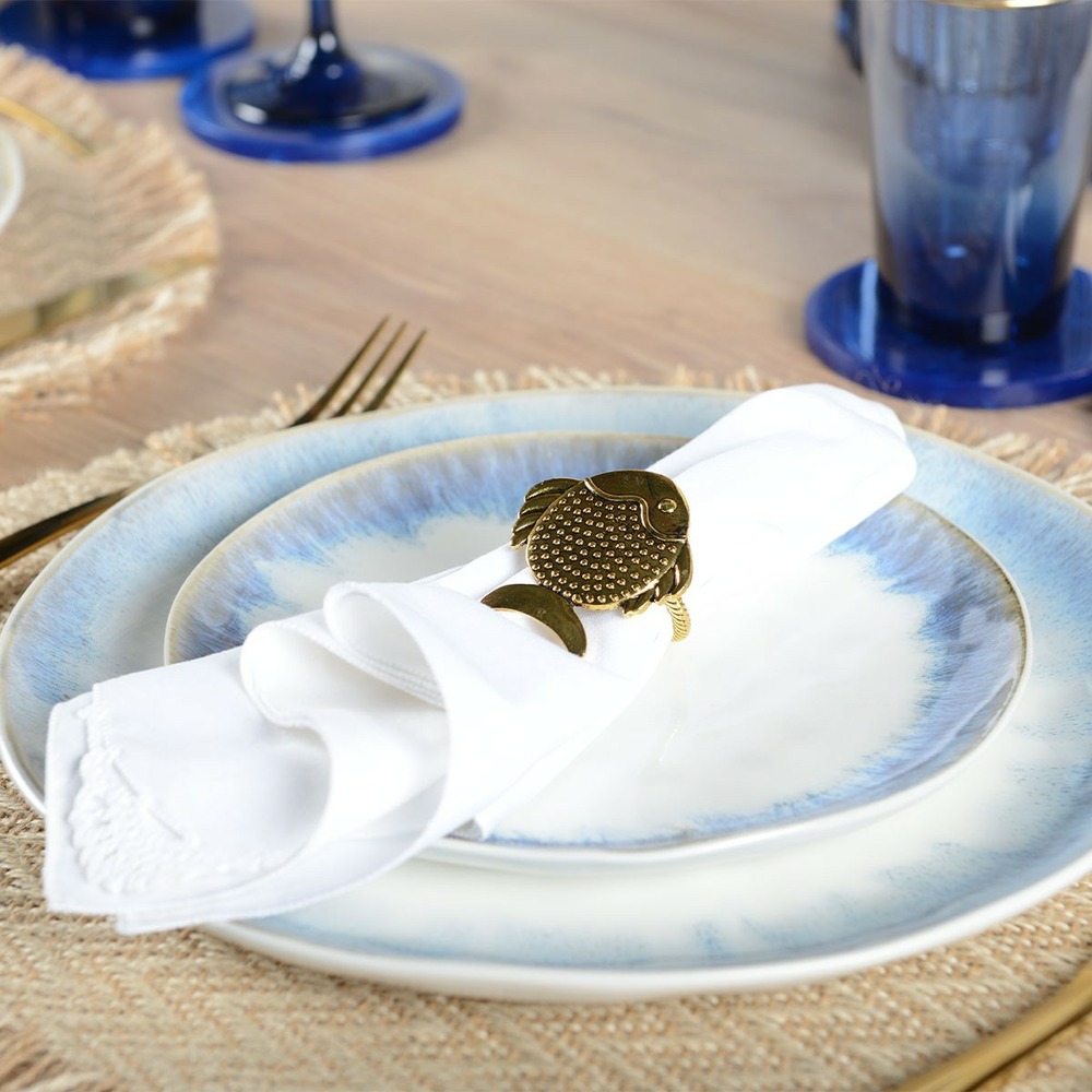 Assiette a dessert bleu clair 20cm par boite de - 6