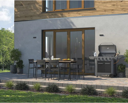 Tenneker® Carbon TG-4 U Gasgrill met 4 branders + zijbrander, gietijzeren rooster, zwart