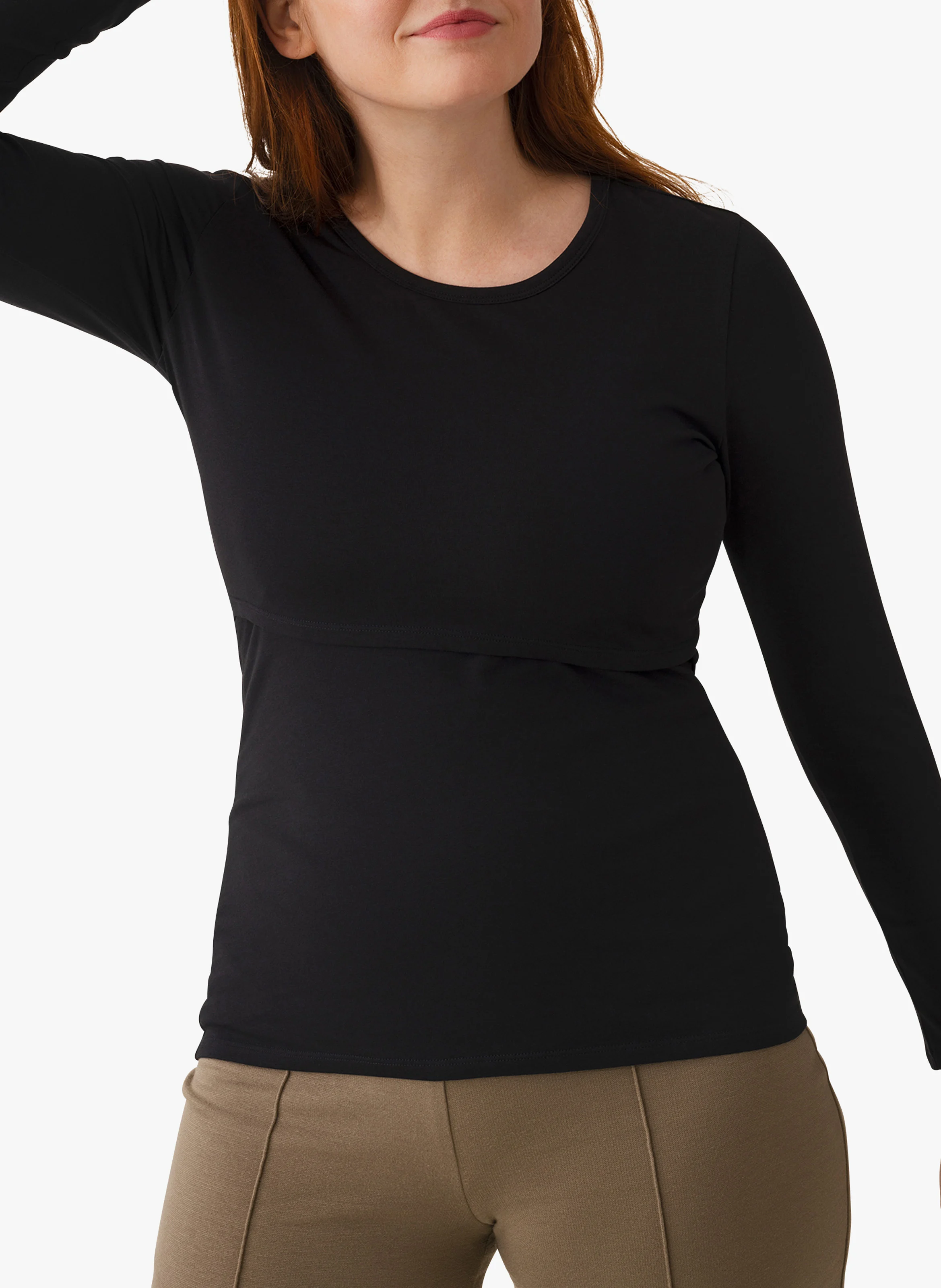 T-shirt de grossesse en coton biologique | Noir