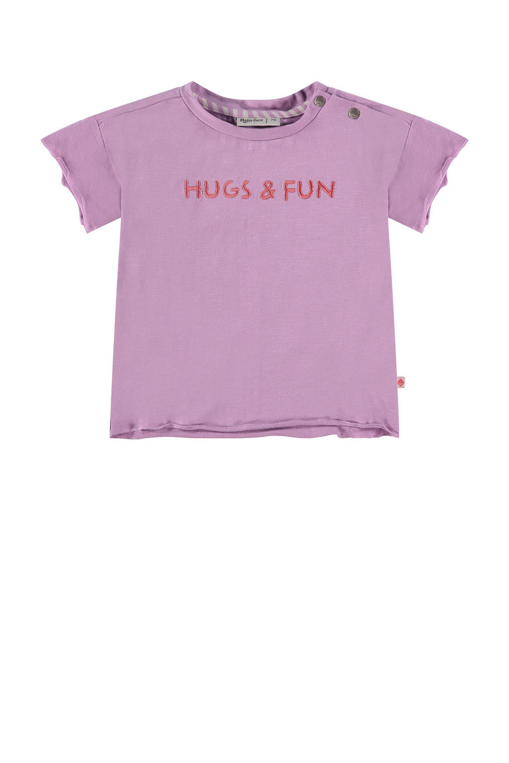 Babyface baby T-shirt met printopdruk paars