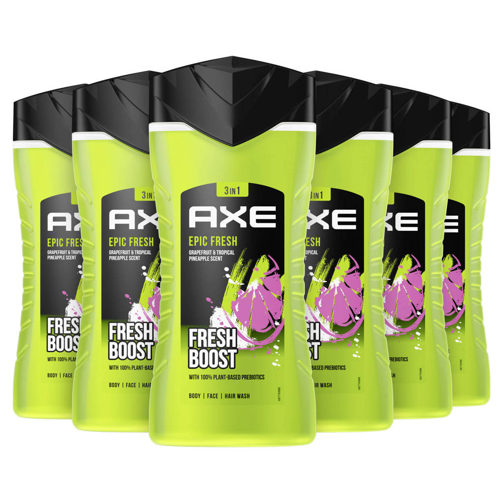 Ruikt lekkerEpic Fresh 3-in-1 douchegel - 6 x 250 ml