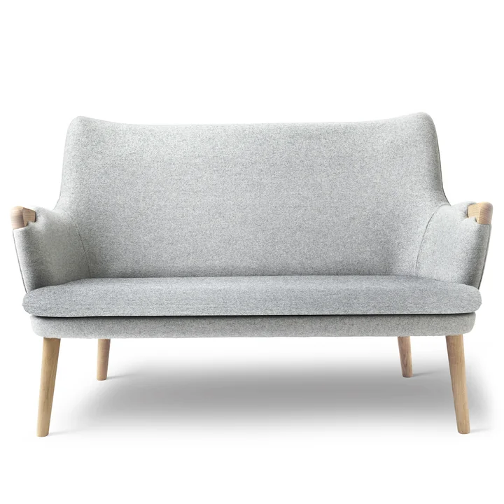 Carl Hansen - CH72 Sofa, Eiche geölt / grau (Hallingdal 116)
