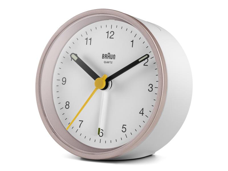 Braun Klassischer Wecker BC12 Weiss/Rosè Wecker